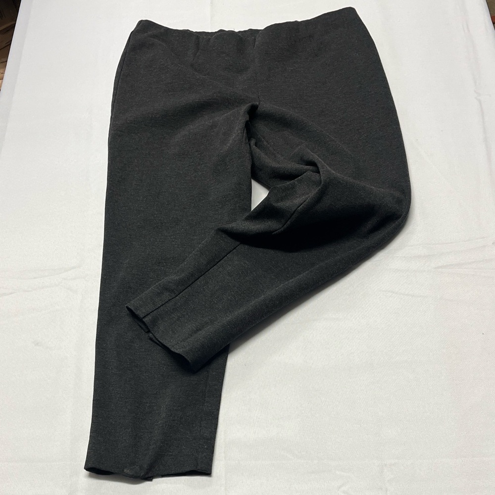 J. Jill Ponte Slim Leg Dress Pants Charcoal Petite L